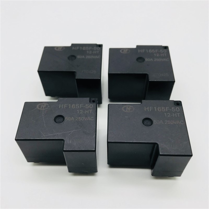 HF165F-50-12-HT 012VDC一组常开4脚50A250VAC宏发大功率继电器