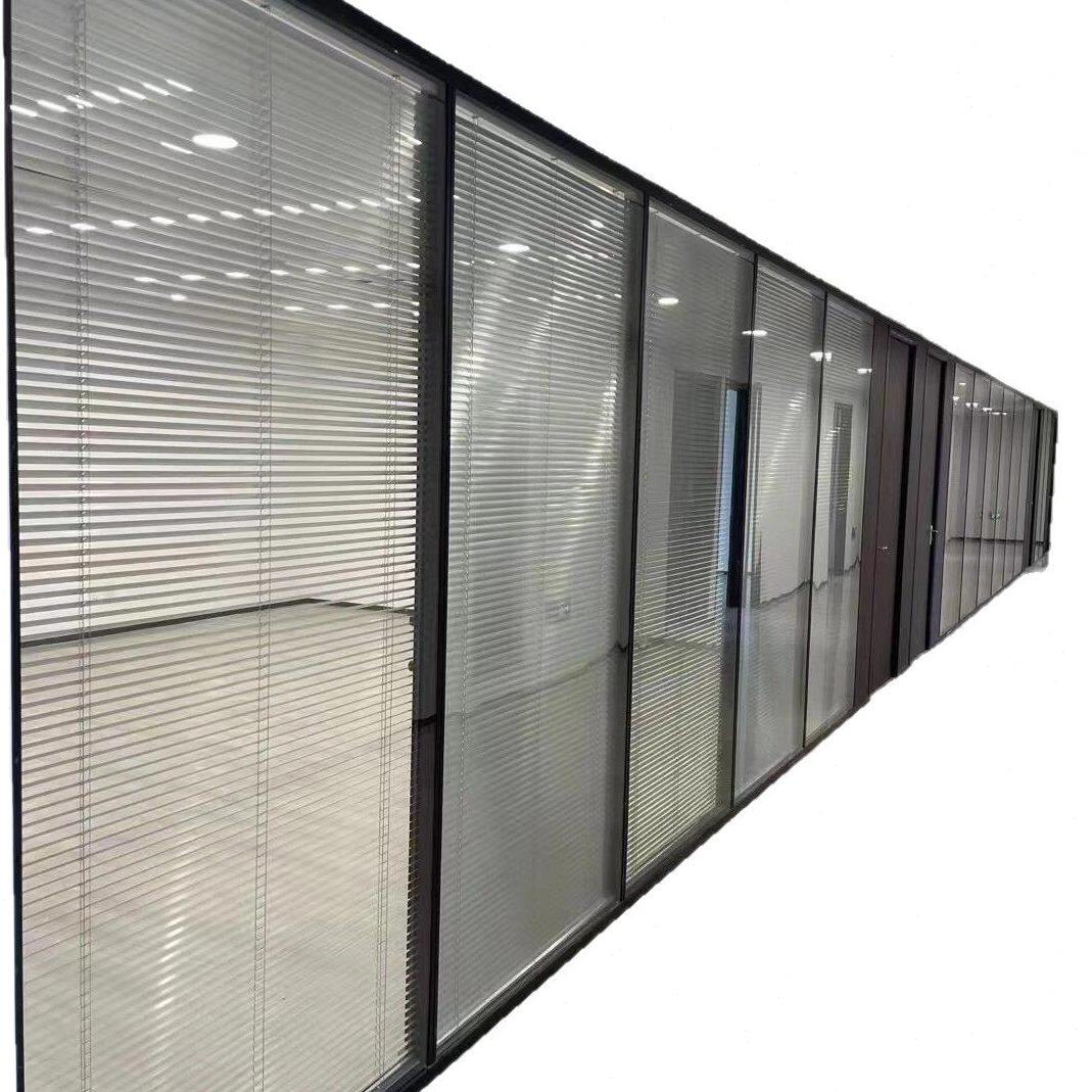 甄选一体玻隔断 双玻隔断 铝合金型材 钢化玻璃隔断 公屏风简约隔