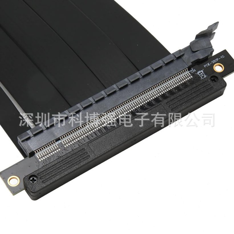 甄选PCIE4.0 X16显卡转接线双反向显卡延长线机箱竖装270度延长线
