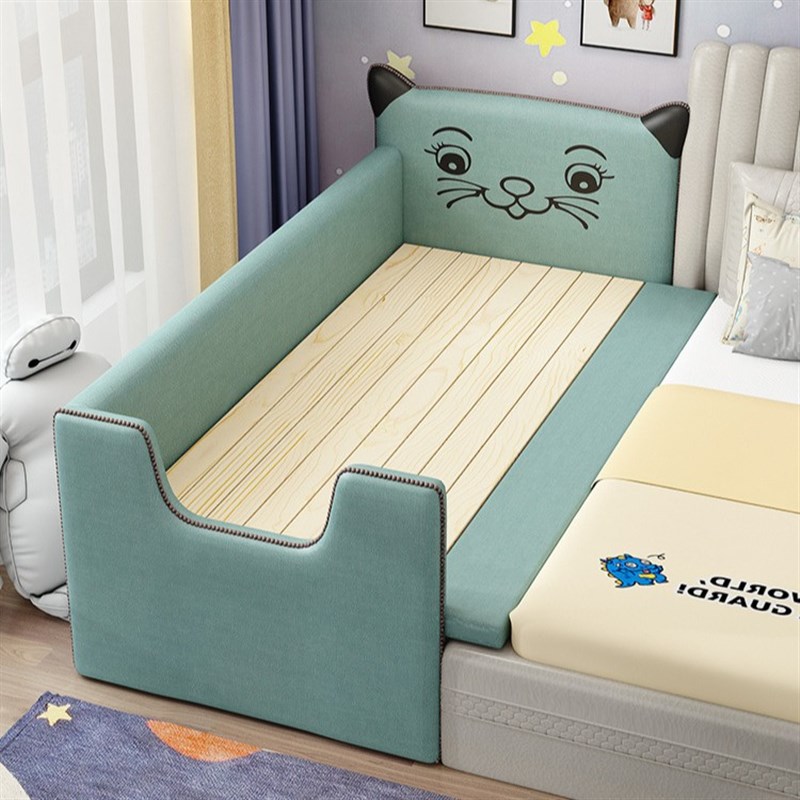 加宽床儿童拼接床大床加宽床婴儿拼床带护栏实木单人床边床儿童床