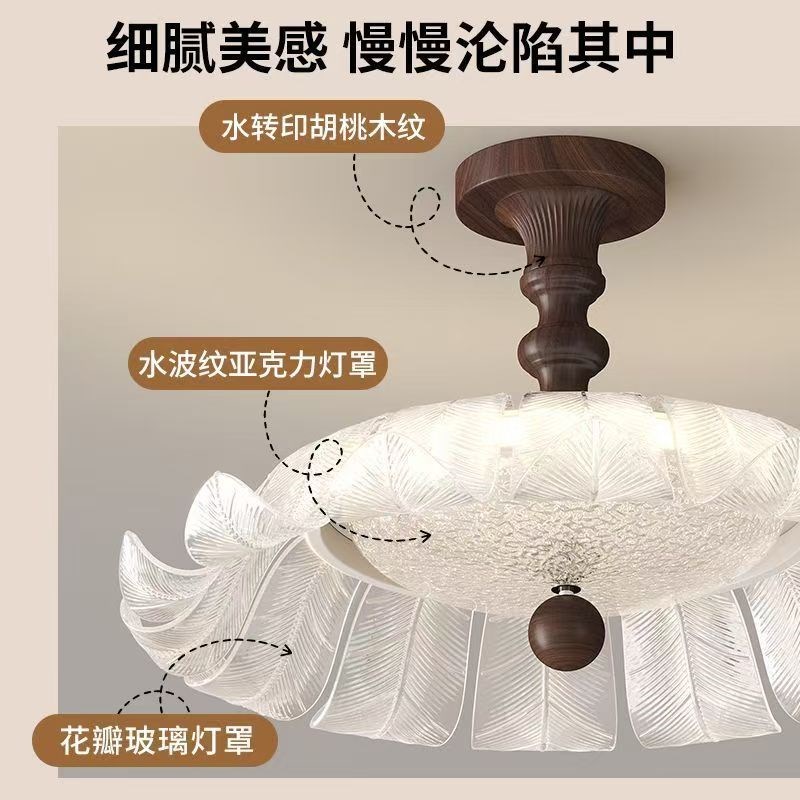 法式中古风复古卧室灯南洋风吸顶灯简约创意吊灯2025新款主卧灯具