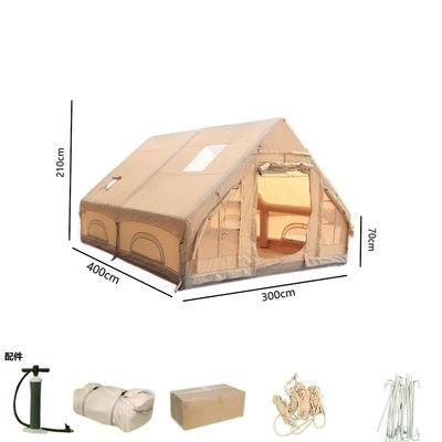 户外自动充气帐篷天幕二合一野餐露营全套装备野营过夜大帐篷