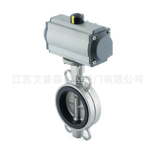 不锈钢气动对夹软密封蝶阀D671X-16P 双作用气动调节软密封蝶阀蝶