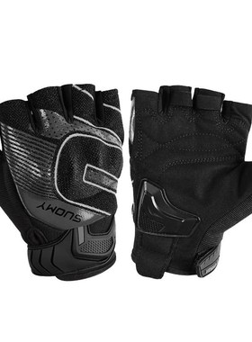 SUOMY夏季摩托车骑行半指手套男女薄款透气机车赛车防摔骑士装备