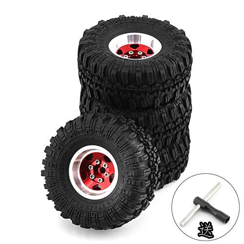 1/18 TRX4M路虎烈马1.0英寸轮胎轮毂 攀爬车铝合金轮毂 SCX24 FMS