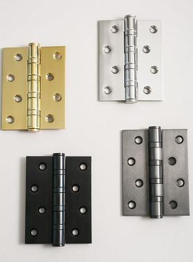 INDOORS国标304不锈钢合页房门实木门金色加厚轴承合页4英寸合页