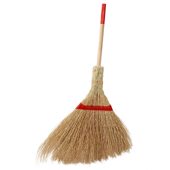 甄选铁扫帚木柄扫把笤帚环卫清洁庭院工厂植物金丝草压片加固扫地