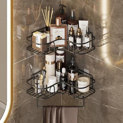 卫生间浴室三角置物架免打孔厕所洗手间洗漱台墙上W挂式转角收纳