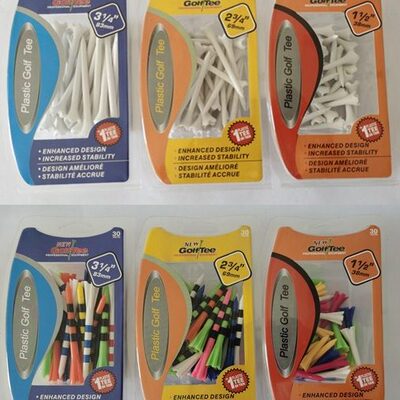 PGA职业球钉高尔夫球Tee 塑胶球钉球梯耐打阻力小放球稳 30支/盒