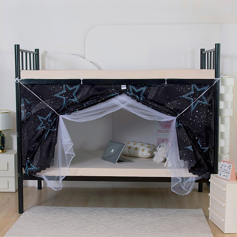 新款学生宿舍遮光床帘蚊帐一体式寝室上下铺M单人床遮挡帘子全封