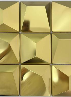 金属不锈钢马赛克高低斜角D立体墙砖Ktv背景墙砖酒吧会所银