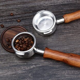 WPM惠家咖啡机改装套件实木把手不锈钢无底手柄58MM通用配件商用