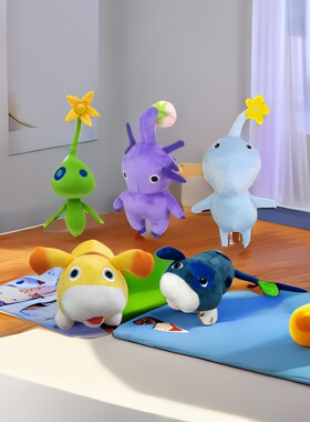 跨境皮克敏4玩具周边purplepikminplush毛绒玩偶植物现货公仔紫