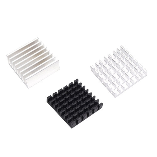散热片25*25*5 25*25*10MM 银色黑色 优质散热器 路由CPU等用