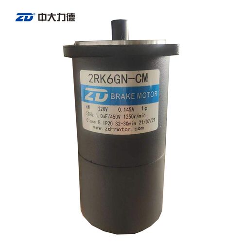 ZD 中大原装2RK6GN-CM 6W微型交流减速电机马达刹车电机单相220V