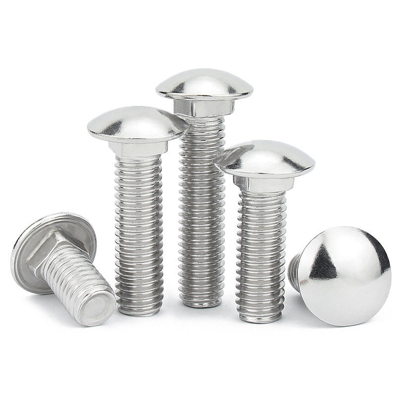 M5M6M8M10M12 201不锈钢马车螺钉 GB12半圆头方颈螺栓货架螺丝