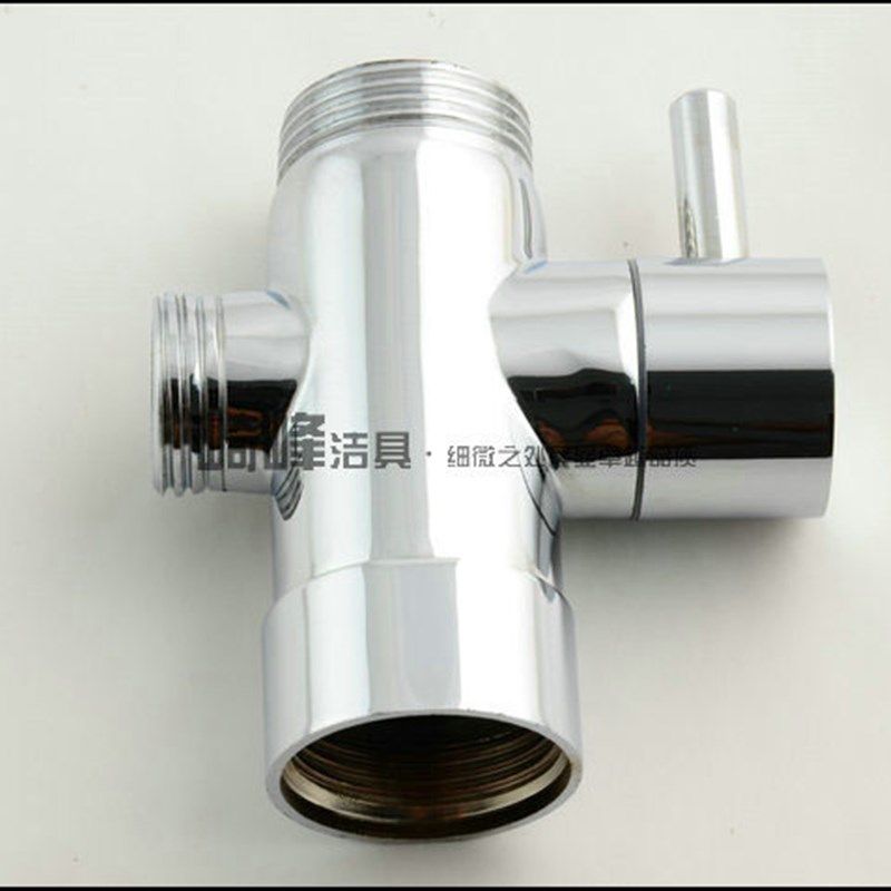 花洒分水器配件一进二出全铜快开关三通4分6分淋浴分水阀转换角阀