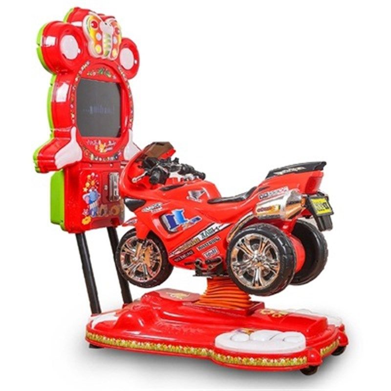 2024年新款3D老爷车摇摆机儿童电动投币摇摇车游戏互动画屏摇摇马