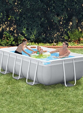 INTEX26790 4米支架儿童游泳池钓鱼养鱼池成人家用户外小孩游泳池