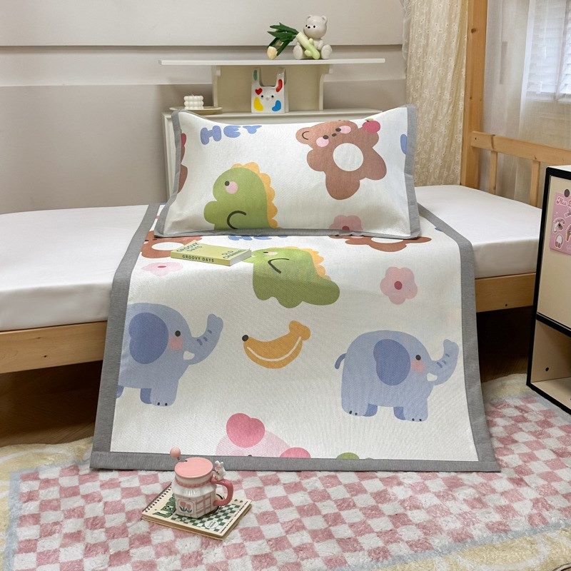 2024年新款学生宿舍时尚潮款大版冰丝席直销 上下铺夏季凉席套件,床上用品,冰丝席,淘宝优惠券,粉丝福利购,淘宝优惠卷