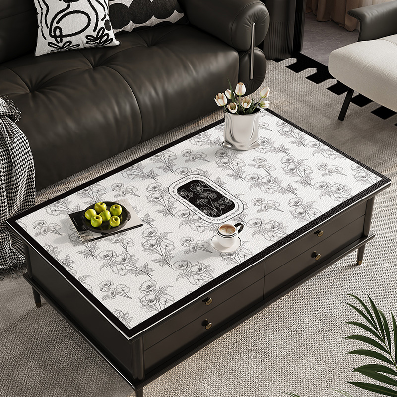 茶几桌布0年款油餐桌垫轻奢高级感客厅长方形台面垫子
