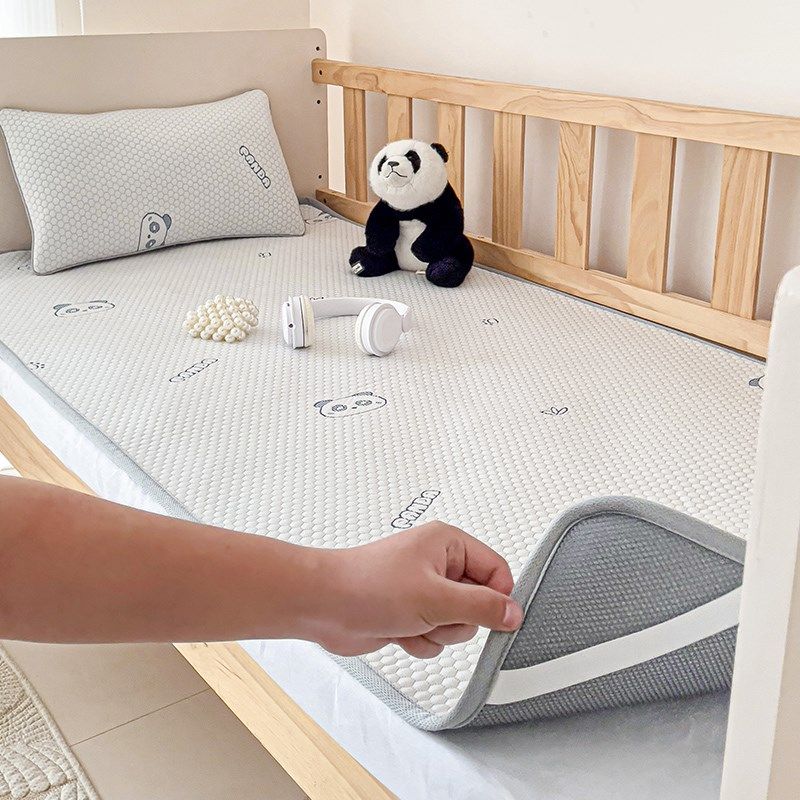 母婴级A类 f儿童凉席夏季拼接床可机洗冰豆豆席宝宝定制床单软席