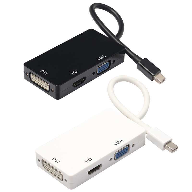 Mini dp转HDMI三合一视频转换器雷电mini dp转dvi+hdmi+vga转换器