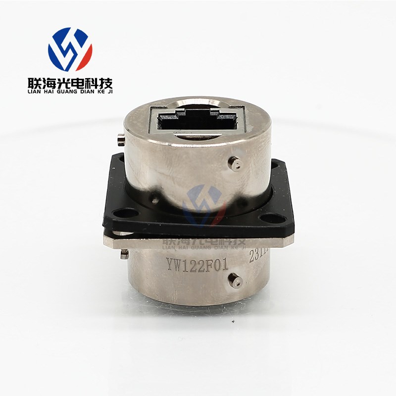 YW系列双卡口转接插座YW122F01单卡口插座YW121F01高速网络圆形连