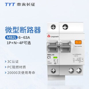漏电保护断路器C型家用漏电安全1P 4P家用空开 泰永长征MB2L