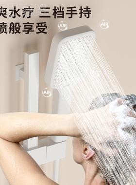 全铜店简易花洒套装卫家用QLO白色枪灰淋浴顶喷无酒卫浴生间增压