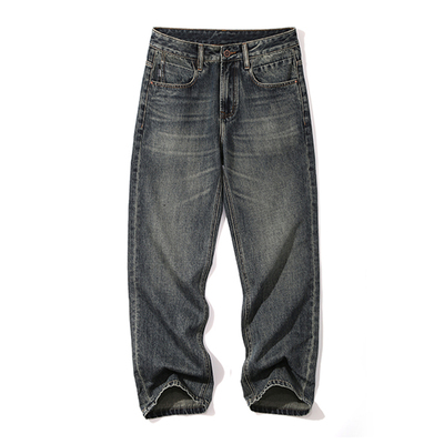DESIGNSECRETS 25FW怀旧经典复古牛仔裤男士宽松直筒潮牌休闲裤子