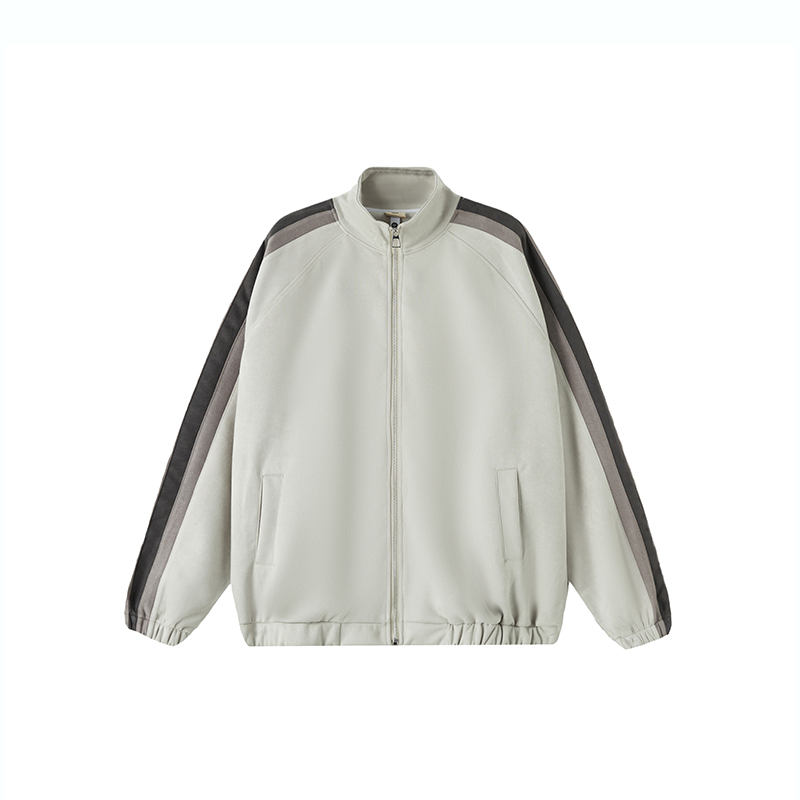 DESIGNSECRETS  25FW鹿皮绒立领外套男士高端潮牌休闲飞行员夹克