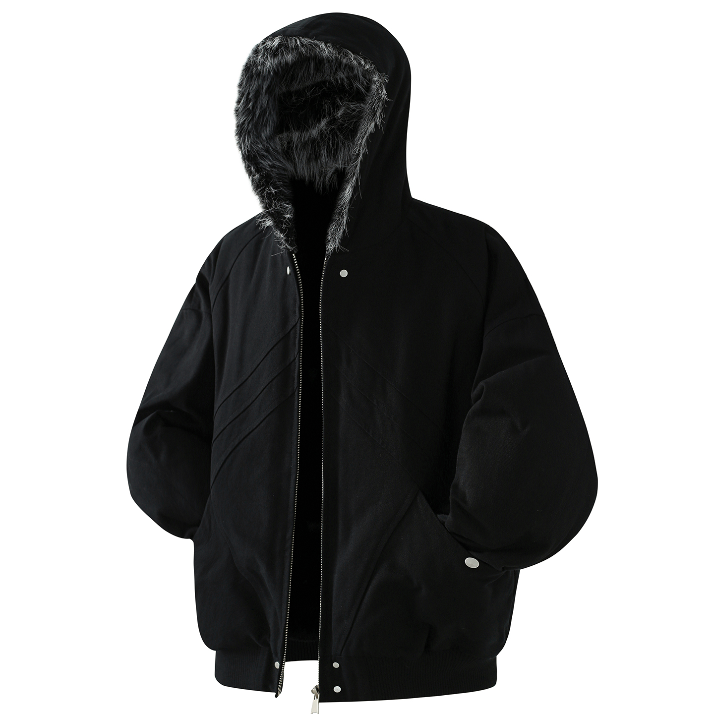 DESIGNSECRETS 25FW座山雕毛领加厚工装棉服男防寒保暖连帽外套潮