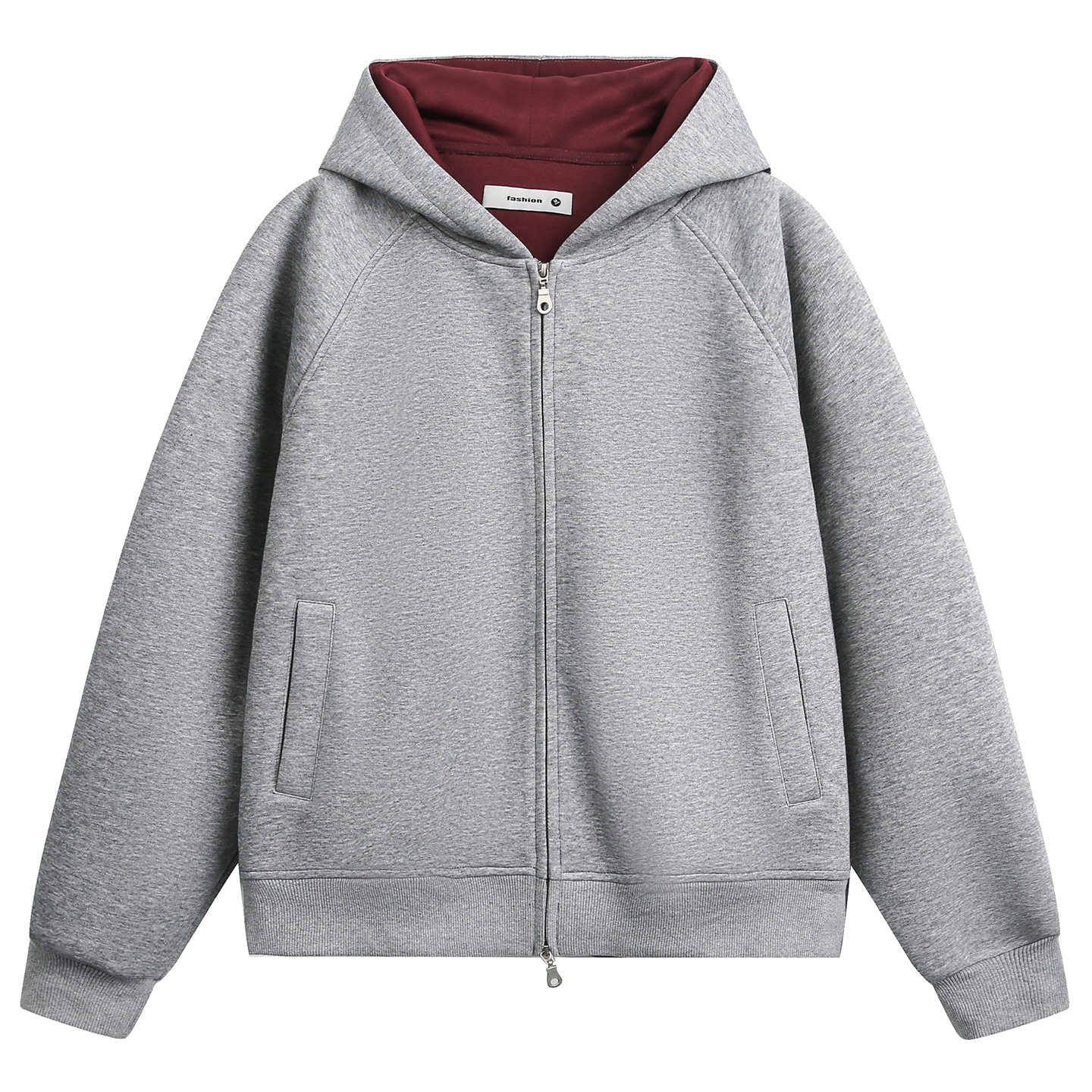 DESIGNSECRETS  25FW美式重磅空气层拉链连帽卫衣男宽松情侣外套