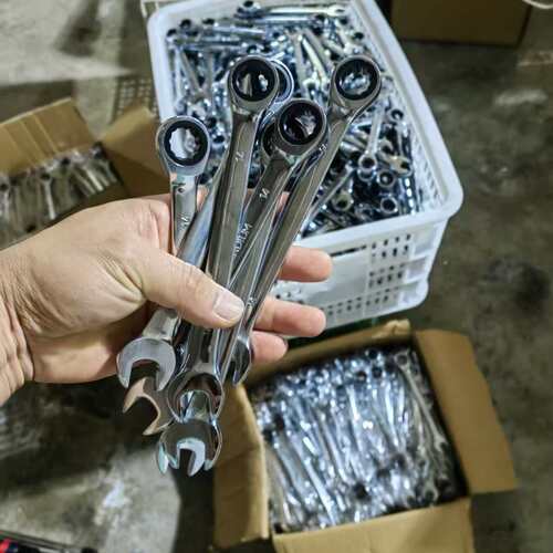 棘轮扳手绿色布袋12支套装汽修工具组套两用开口扳手机修工具