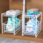 下水槽置物架卫生间橱柜分层架浴室柜子台盆下洗脸池厨房收纳用品