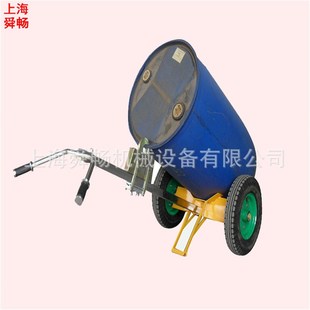 现货供应14寸充气轮手动油桶装卸搬运车 手推式圆捅搬货机