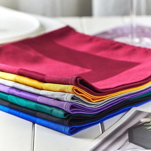 55*55cm棉酒店餐巾口布折花口布席巾西餐厅餐桌装饰布擦杯布