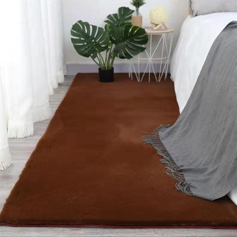 仿兔毛地毯批发客厅茶几毯简约现代满铺床边地毯加厚卧室水洗地垫