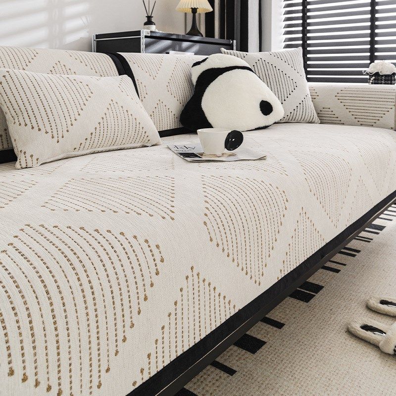 雪尼尔沙发垫夏季凉席垫防滑坐垫子夏天轻奢2024新款沙发套罩盖巾,居家布艺,沙发套,淘宝优惠券,粉丝福利购,淘宝优惠卷