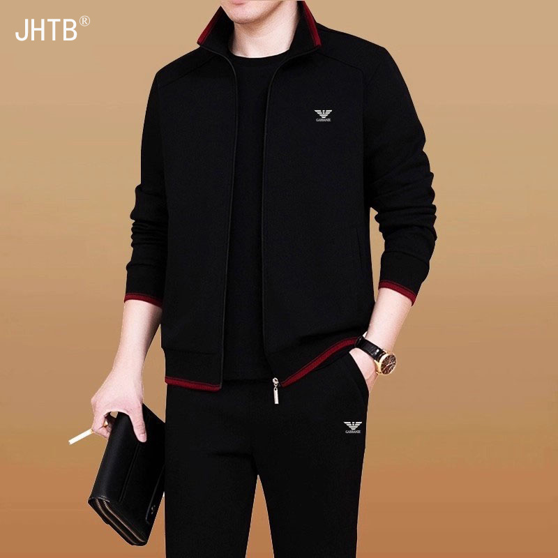 官方正品运动套装男秋冬季新款高端宽松中年跑步运动服休闲两件套