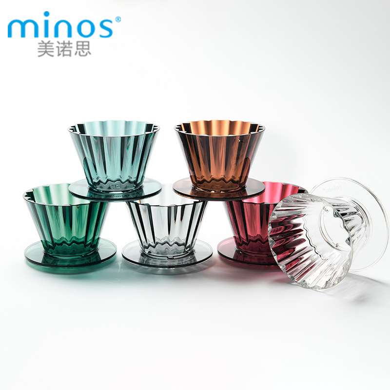 美诺思minos Cupcake蛋糕滤杯手冲咖啡滴滤过滤杯平底Tritan材质