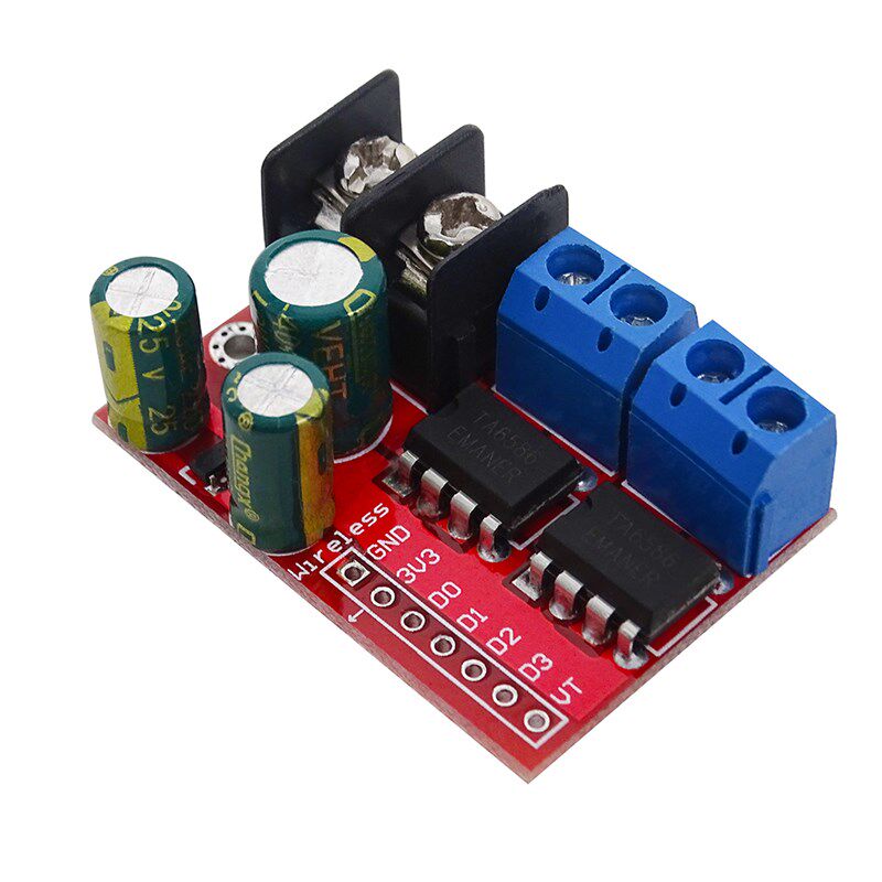 5A双路直流电机驱动模块可遥控 正反转PWM调速双H桥超L298N 5AD