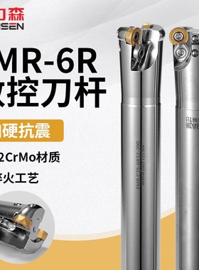 数控铣刀杆R6圆鼻立铣刀加工中心刀具EMRW6R加长牛鼻刀杆BRP30-40