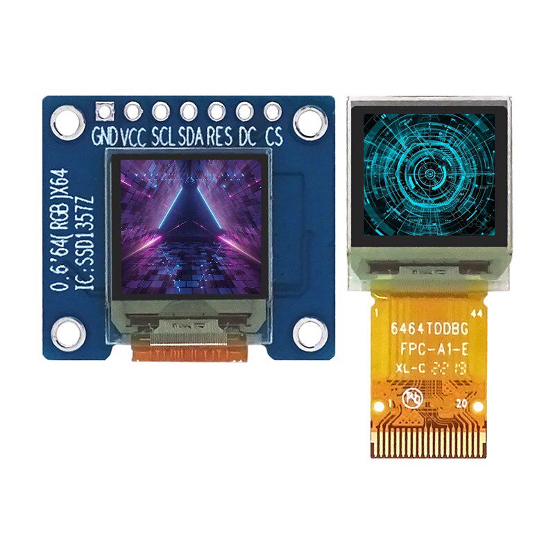 0.6寸彩色OLED显示屏64x64RGB SSD1357高亮彩色显示