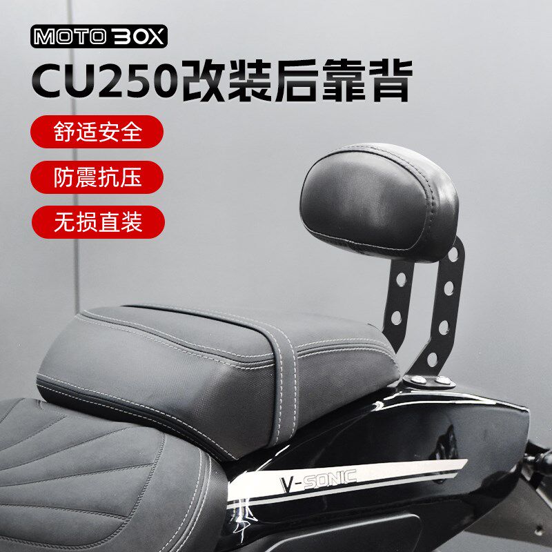 无极CU250改装后靠背后座支撑载人靠腰乘客小靠垫扶手支架配件