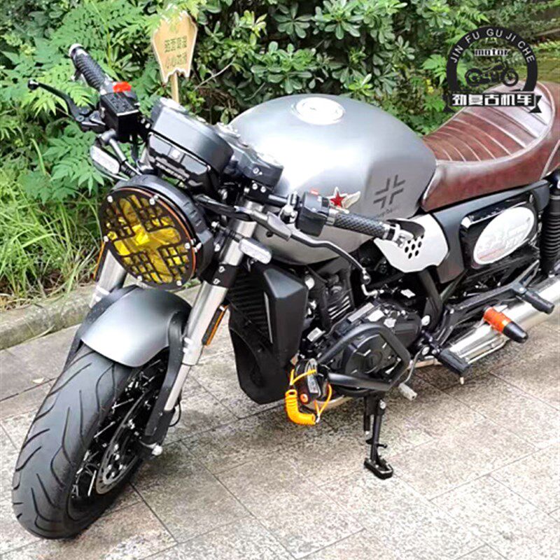 适用于赛科龙机车RE3复古咖啡分离式车把宗申250铝合金圆形车把镜