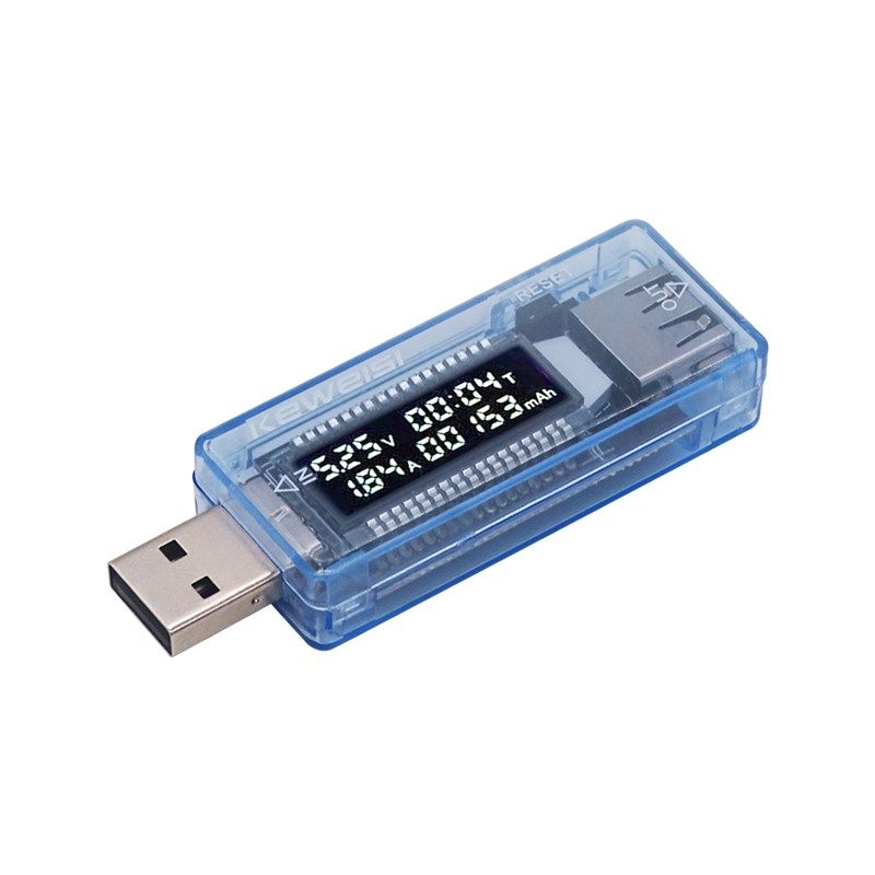 USB电流电压表 测试仪 USB容量测试仪双表液晶显示KWS-V20