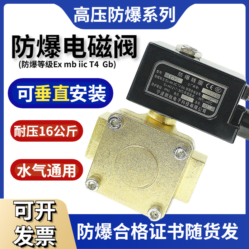 高压防爆气阀水阀0927200一进一出先导式电磁阀垂直安装二位二通