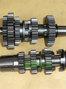 CG125珠江幸福花猫四档五档主副轴主付轴总成套齿发动机齿轮档齿